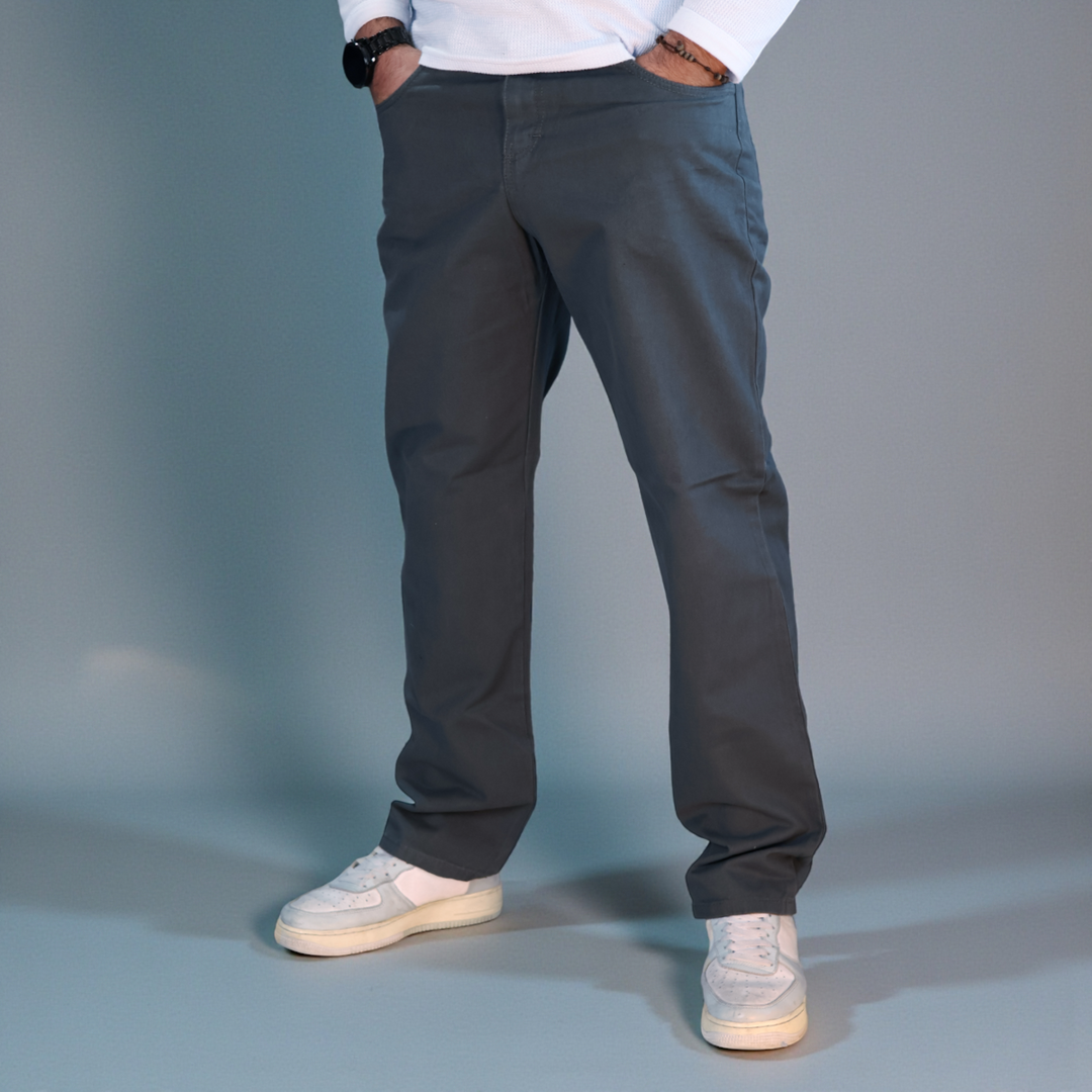 Pantalón Recto de Gabardina Rígida John Silver