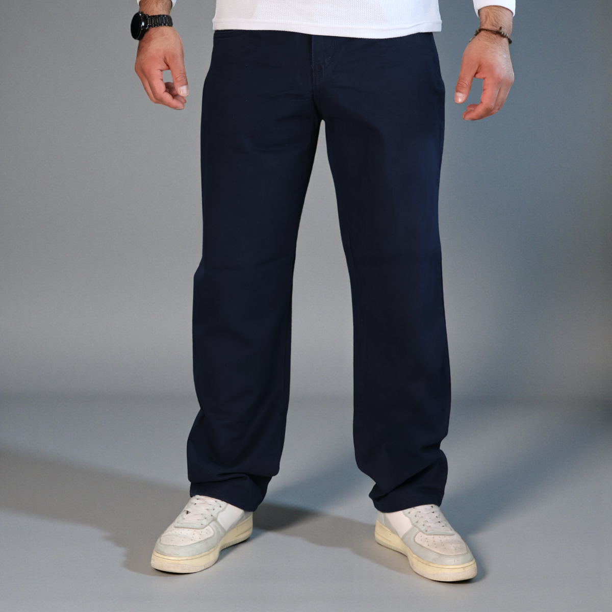 Pantalón Recto de Gabardina Rígida John Silver