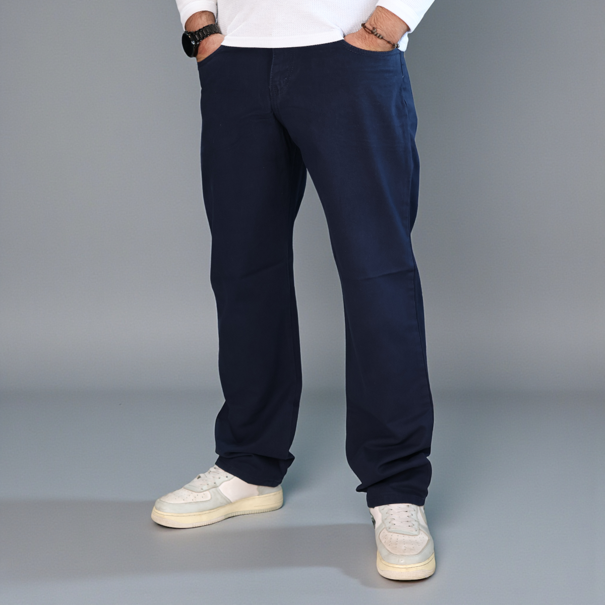 Pantalón Recto de Gabardina Rígida John Silver