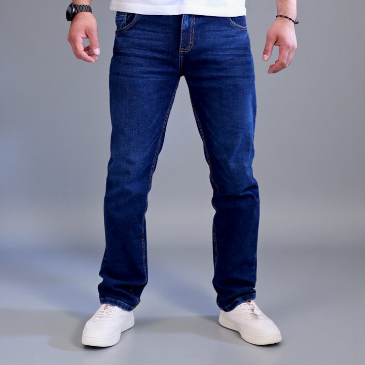 Pantalón Recto de Mezclilla Stretch John Silver