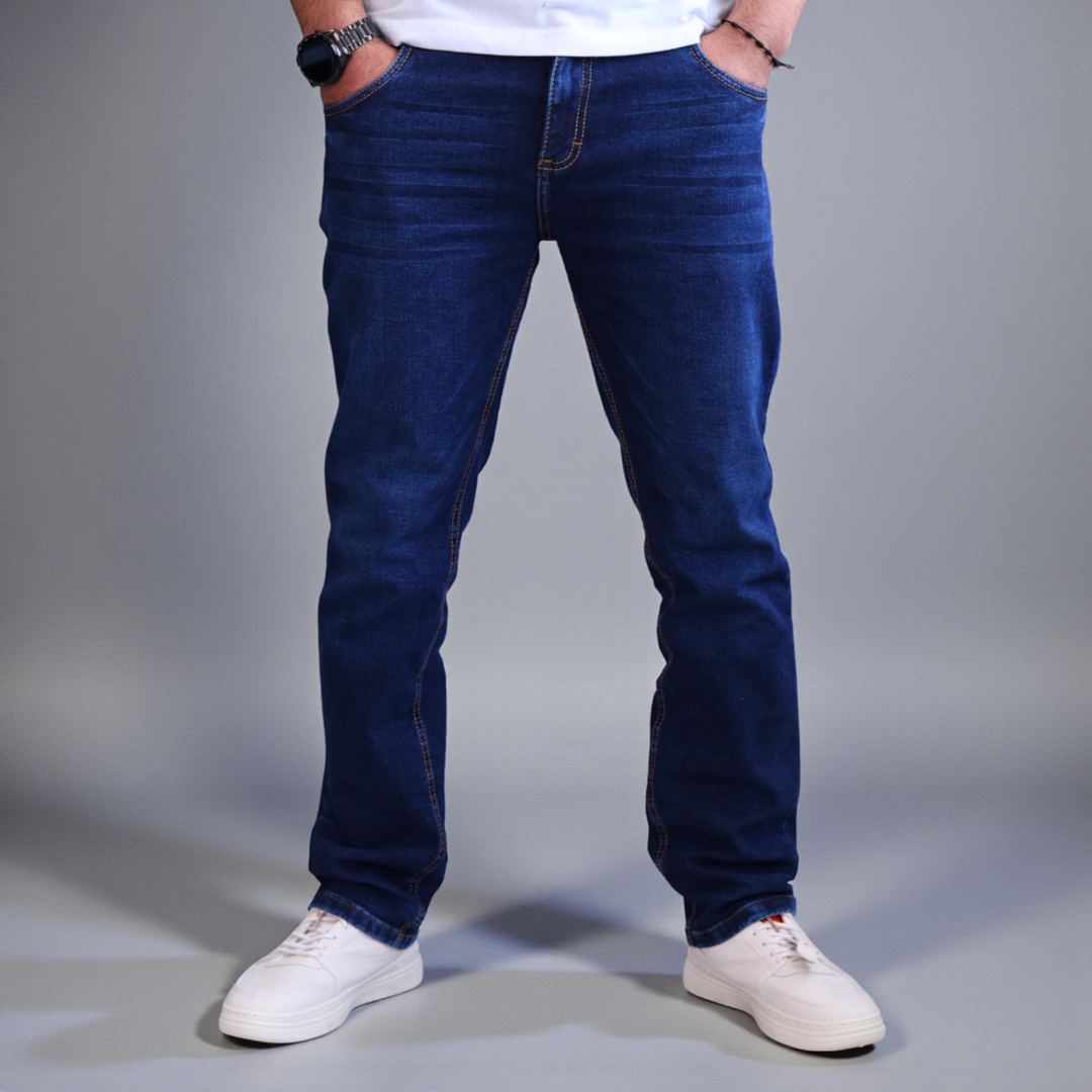 Pantalón Recto de Mezclilla Stretch John Silver