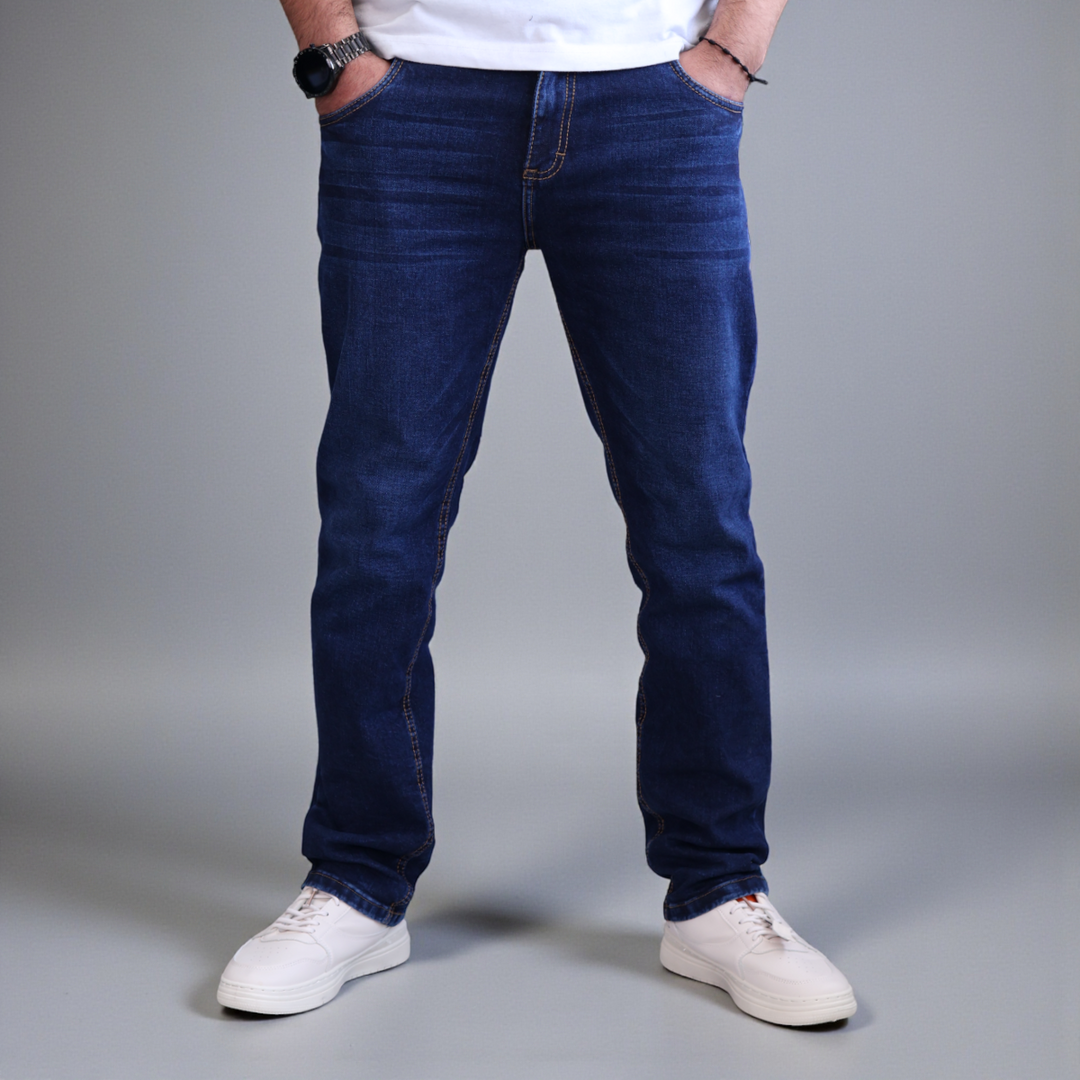 Pantalón Recto de Mezclilla Stretch John Silver