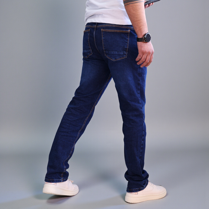 Pantalón Recto de Mezclilla Stretch John Silver