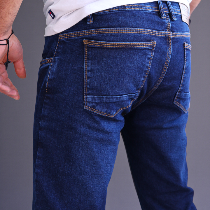 Pantalón Recto de Mezclilla Stretch John Silver