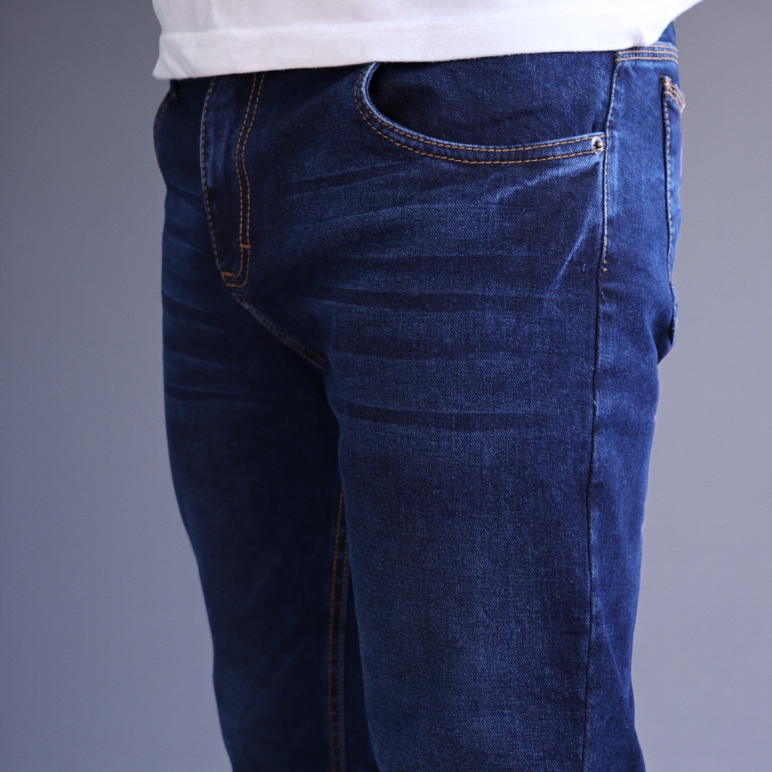 Pantalón Recto de Mezclilla Stretch John Silver