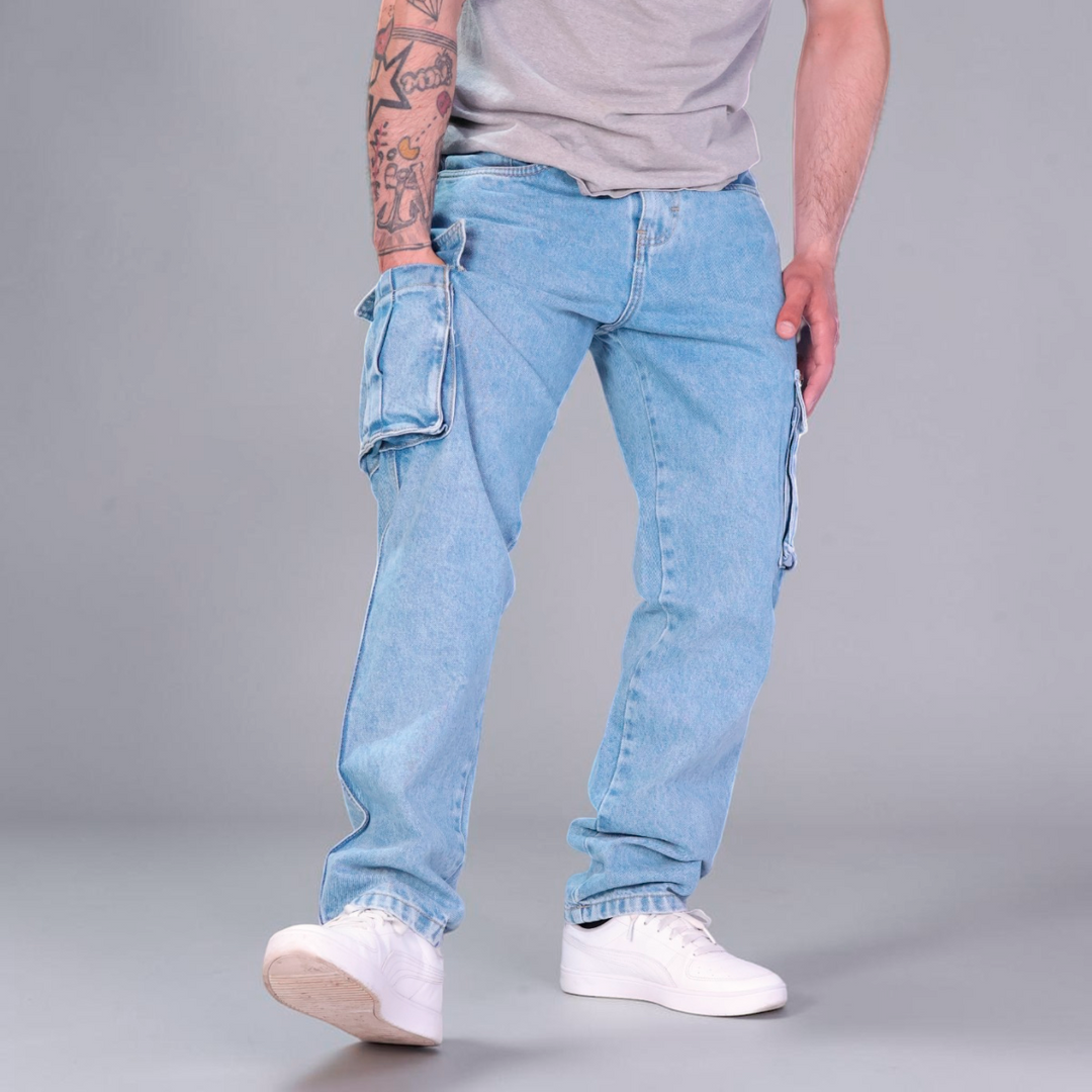 Pantalón Cargo de Mezclilla John Silver