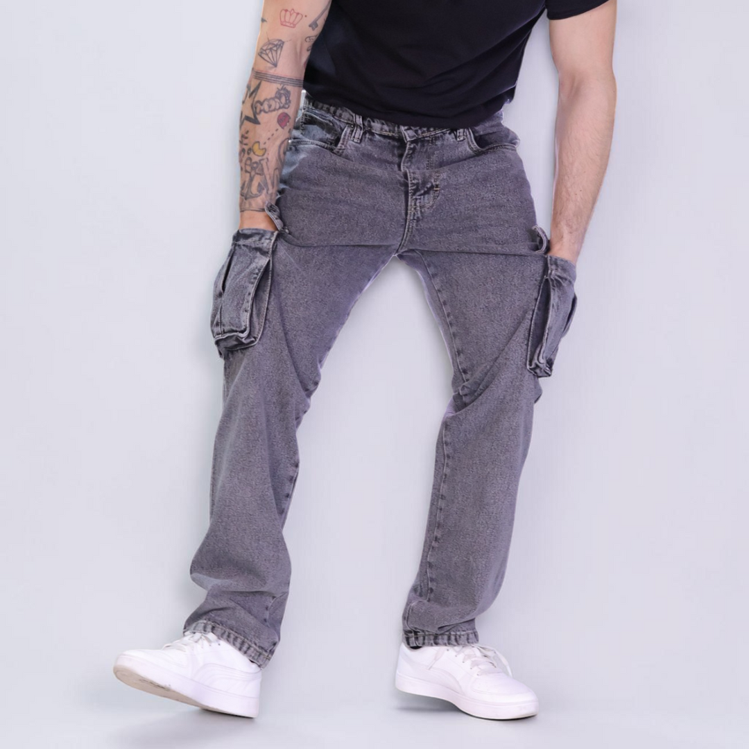 Pantalón Cargo de Mezclilla John Silver