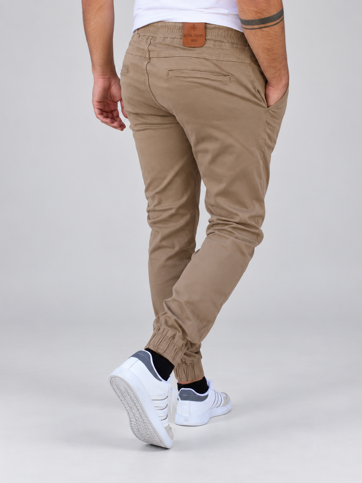 Pantalón Jogger de Gabardina Stretch John Silver