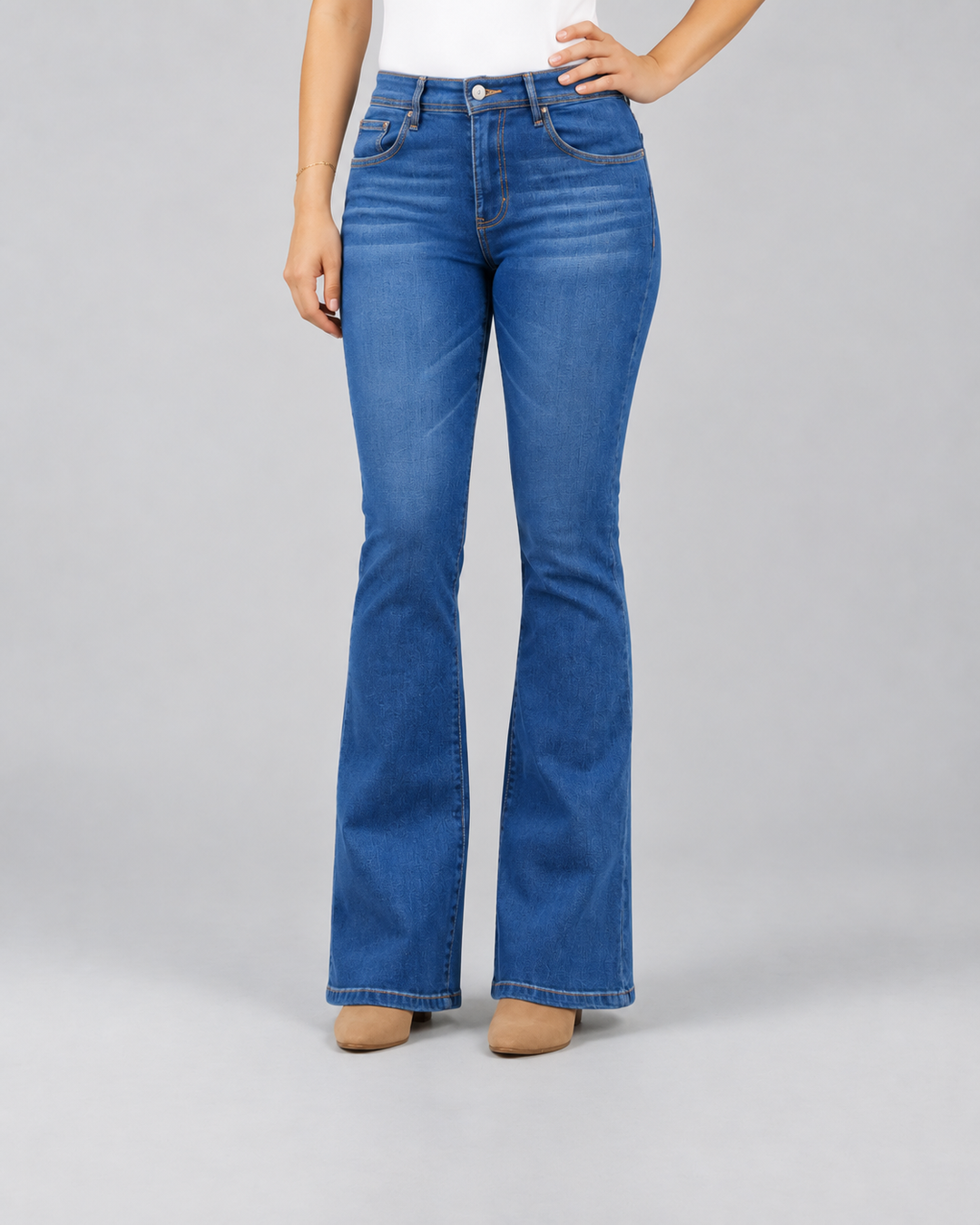 Pantalón Acampanado de Mezclilla Stretch Dama John Silver