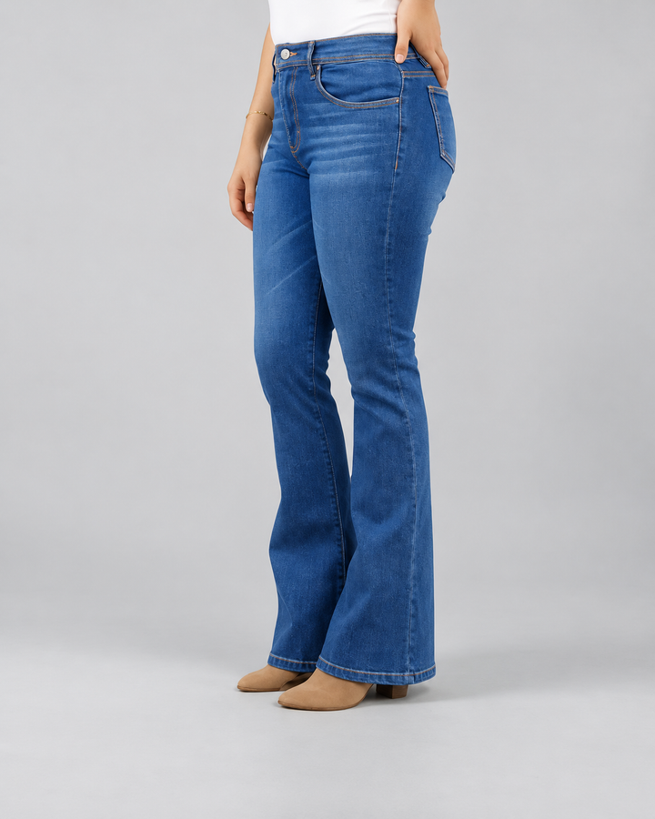 Pantalón Acampanado de Mezclilla Stretch Dama John Silver