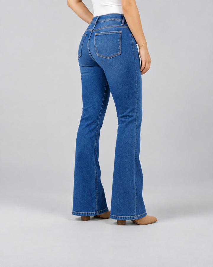 Pantalón Acampanado de Mezclilla Stretch Dama John Silver