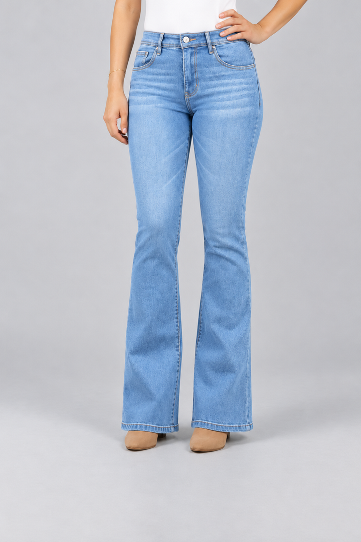 Pantalón Acampanado de Mezclilla Stretch Dama John Silver