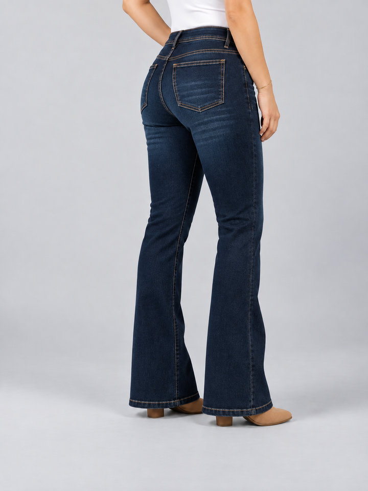 Pantalón Acampanado de Mezclilla Stretch Dama John Silver
