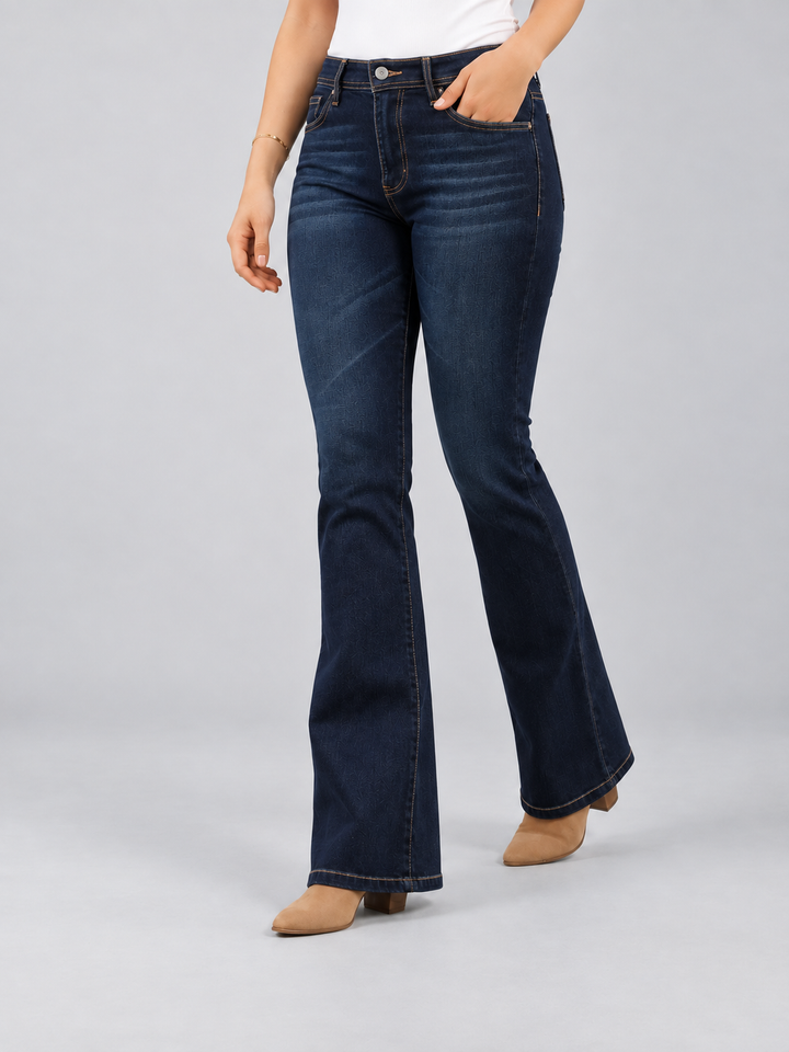 Pantalón Acampanado de Mezclilla Stretch Dama John Silver