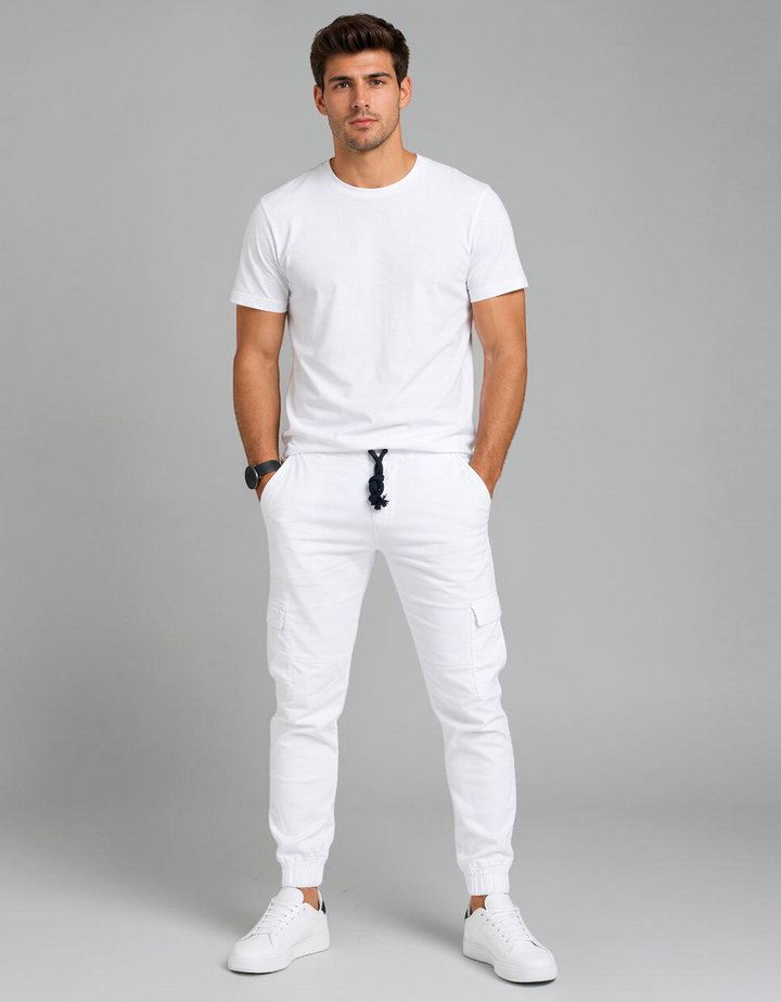 Pantalón Jogger Cargo de Gabardina Stretch John Silver