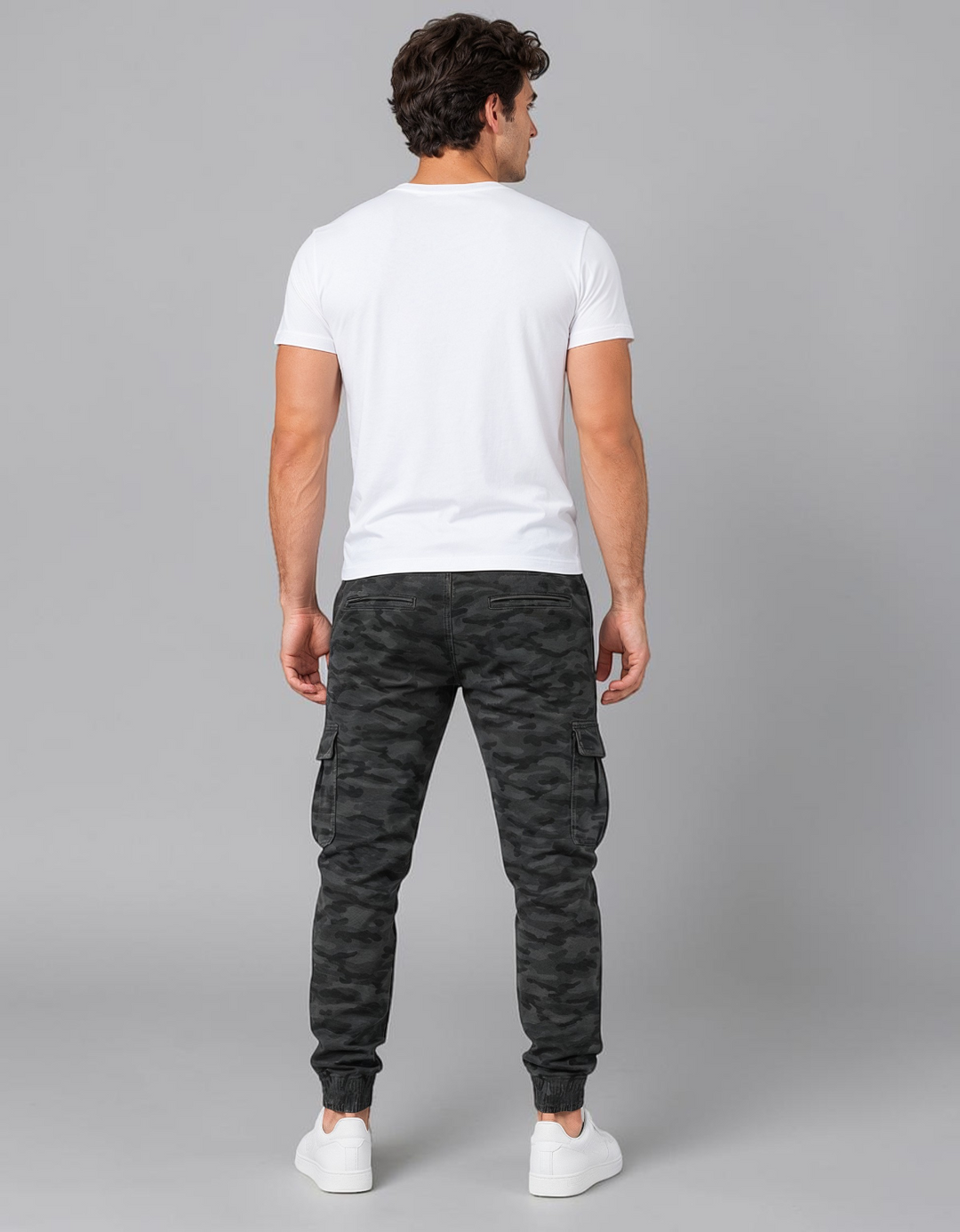 Pantalón Jogger Cargo Camuflaje de Gabardina Stretch John Silver