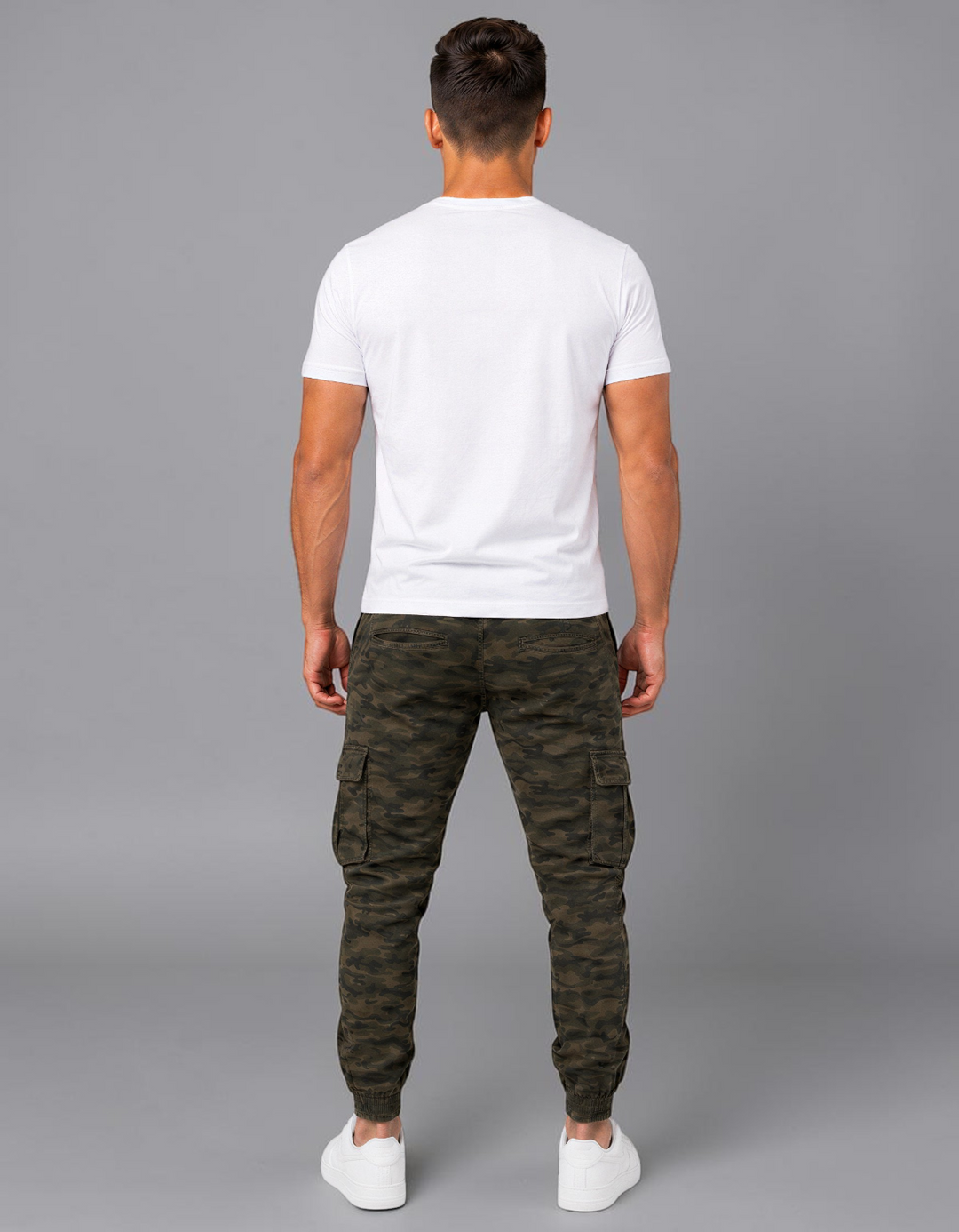 Pantalón Jogger Cargo Camuflaje de Gabardina Stretch John Silver