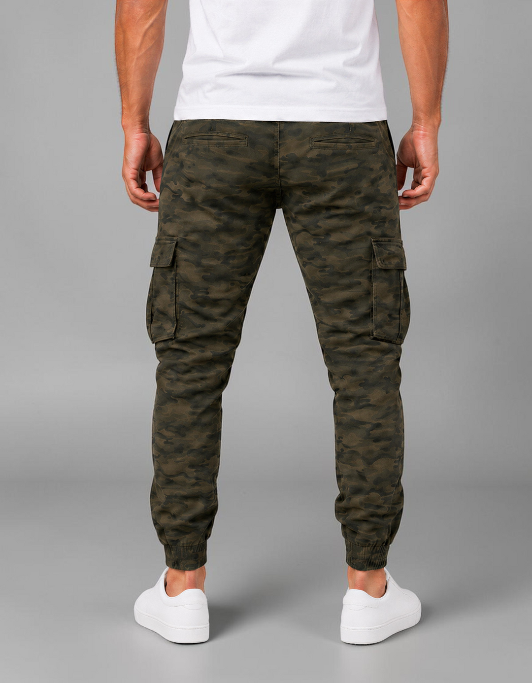 Pantalón Jogger Cargo Camuflaje de Gabardina Stretch John Silver