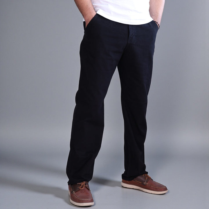 Pantalón Recto Relajado de Gabardina Rigida John Silver