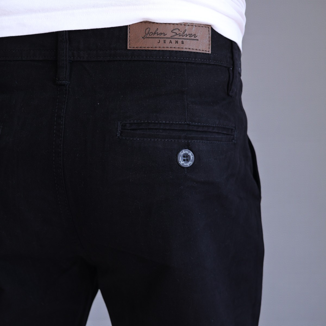 Pantalón Recto Relajado de Gabardina Rigida John Silver