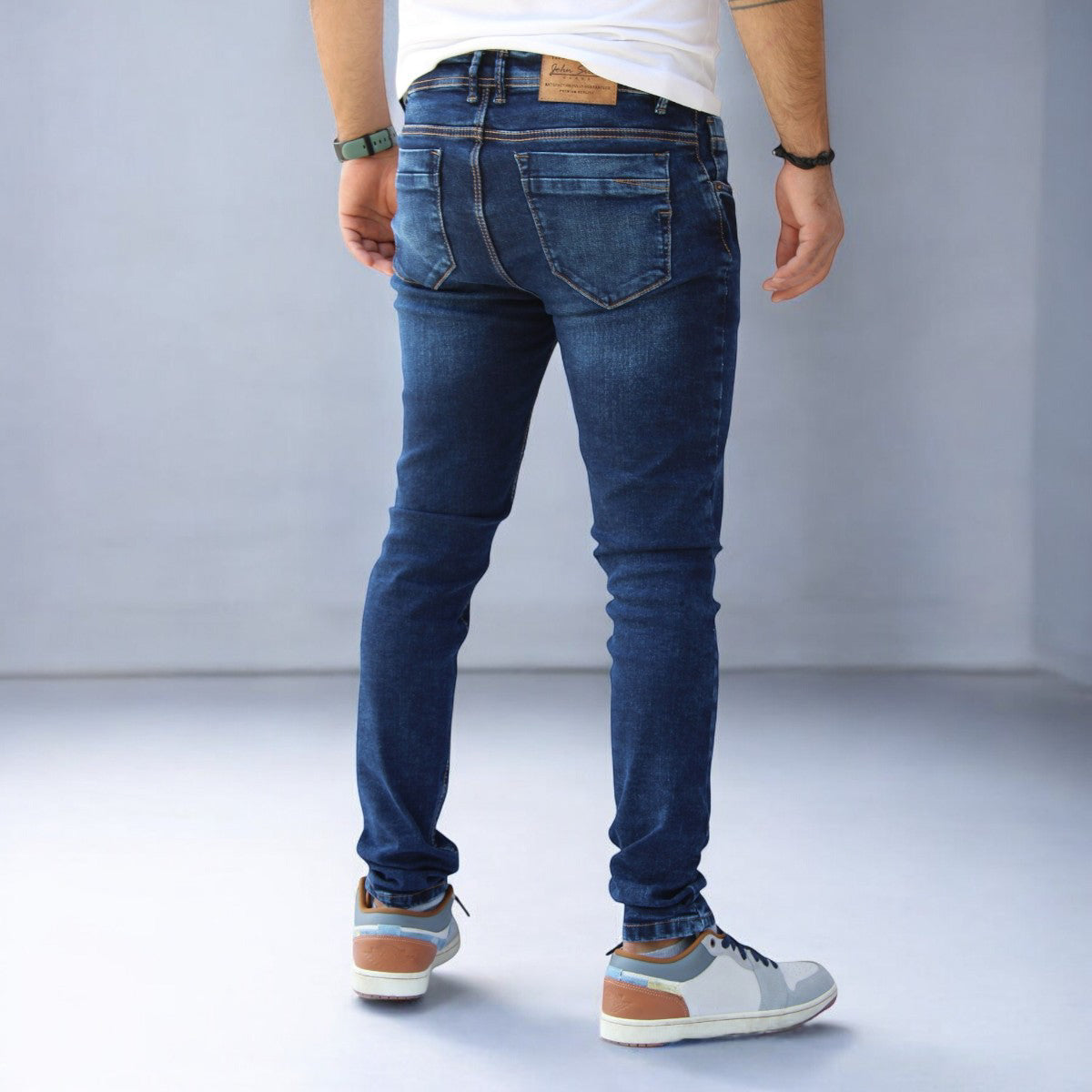 Pantalón Skinny de Mezclilla Stretch Para Hombre John Silver