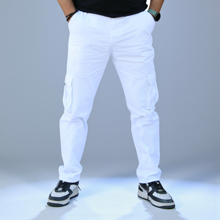 Pantalón Cargo Recto De Gabardina Para Hombre John Silver