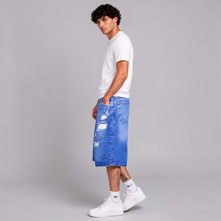 Bermuda Baggy de Mezclilla Rígida John Silver