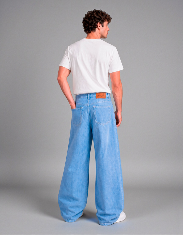 Pantalón Baggy de Mezclilla Rígida John Silver