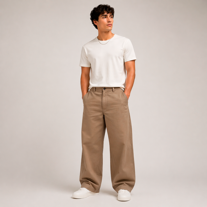 Pantalón Baggy De Gabardina Rígida John Silver