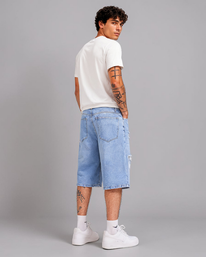 Bermuda Baggy de Mezclilla Rígida John Silver