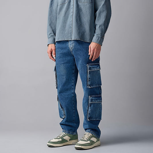 Pantalón Doble Cargo de Mezclilla John Silver