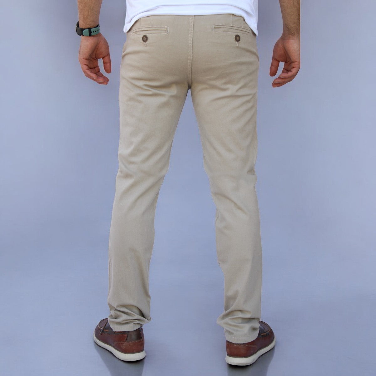 Pantalón Slim Fit de Gabardina Stretch John Silver