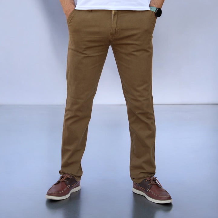 Pantalón Slim Fit de Gabardina Stretch John Silver