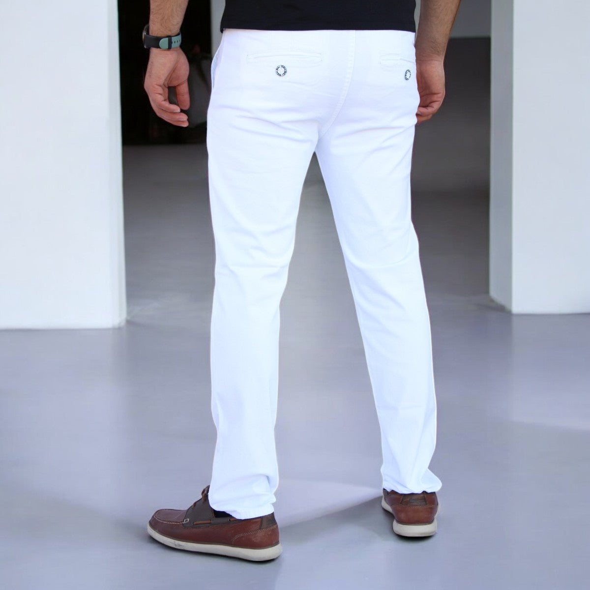 Pantalón Slim Fit de Gabardina Stretch John Silver