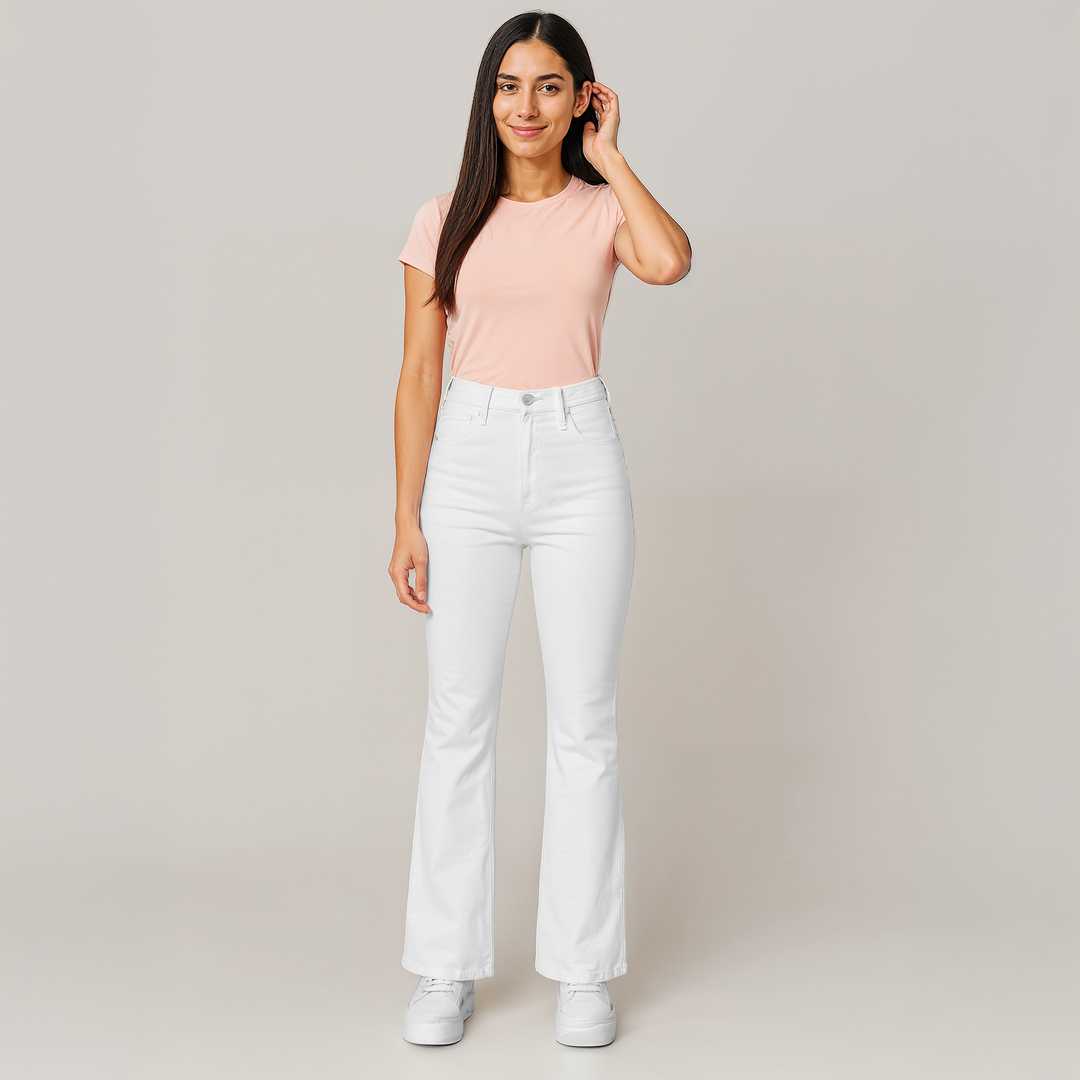 Pantalón Semi Acampanado Mezclilla Stretch Dama John Silver