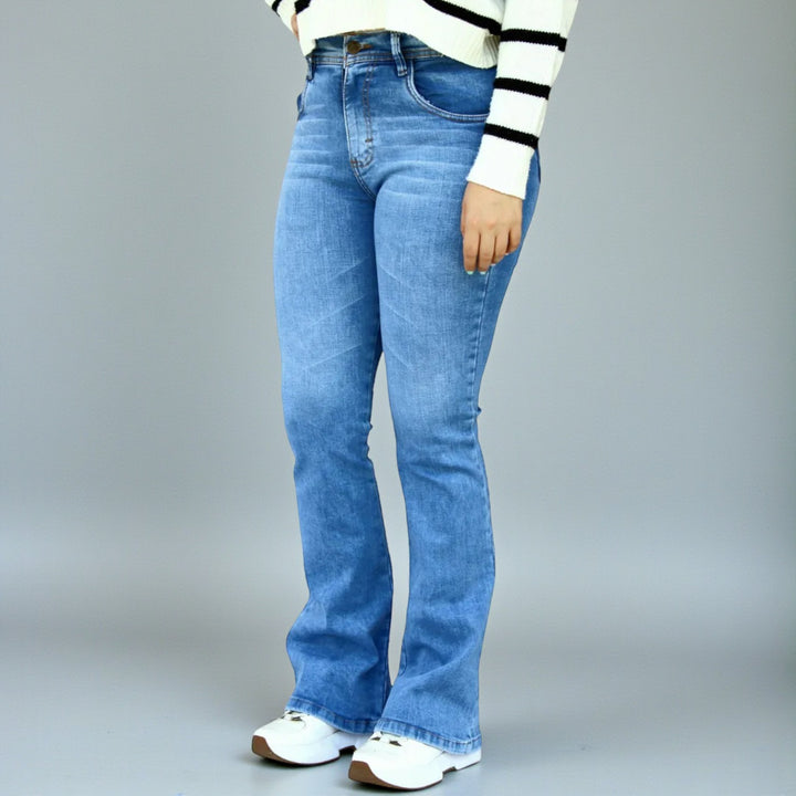 Pantalón Semi Acampanado Mezclilla Stretch Dama John Silver