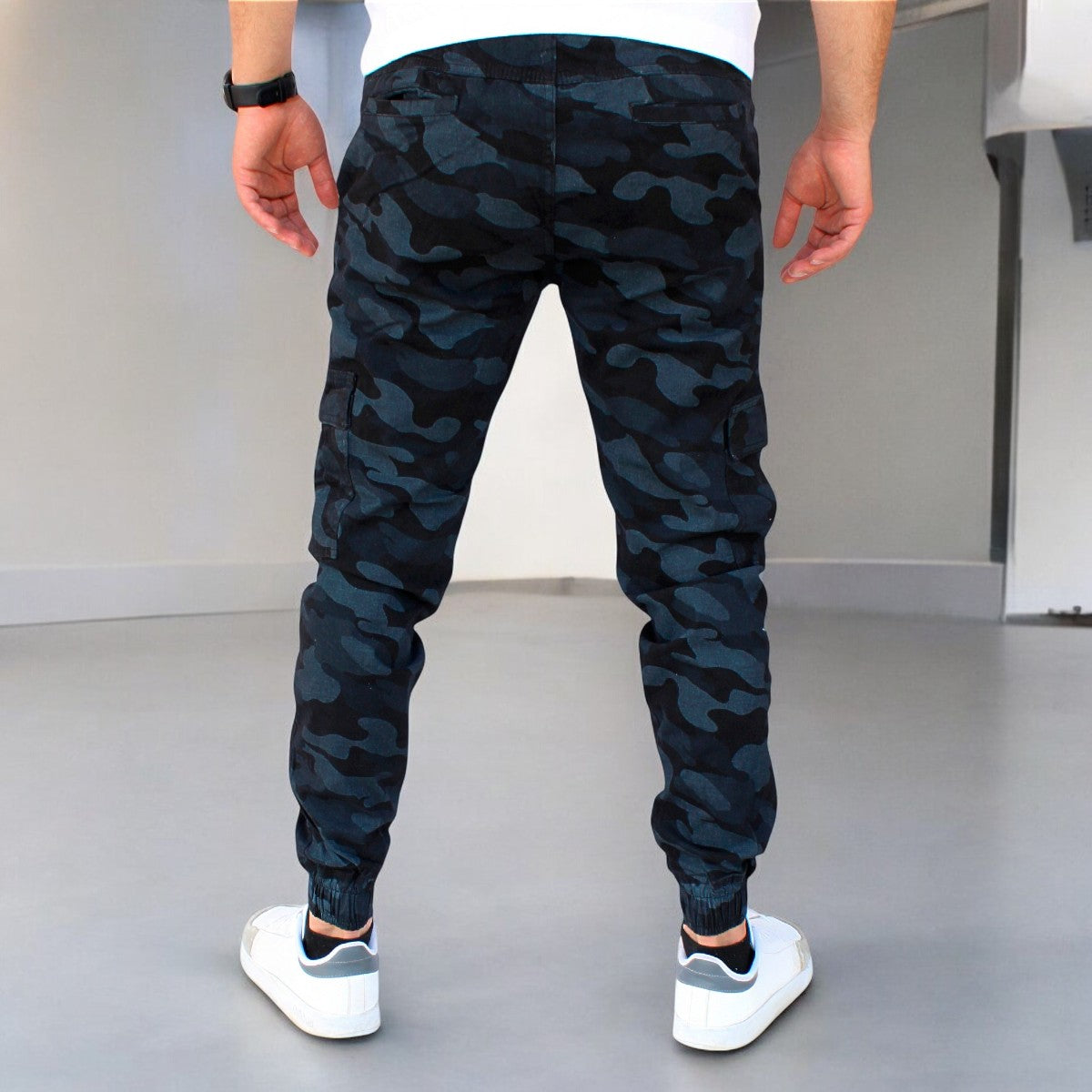 Pantalón Jogger Cargo Camuflaje de Gabardina Stretch John Silver