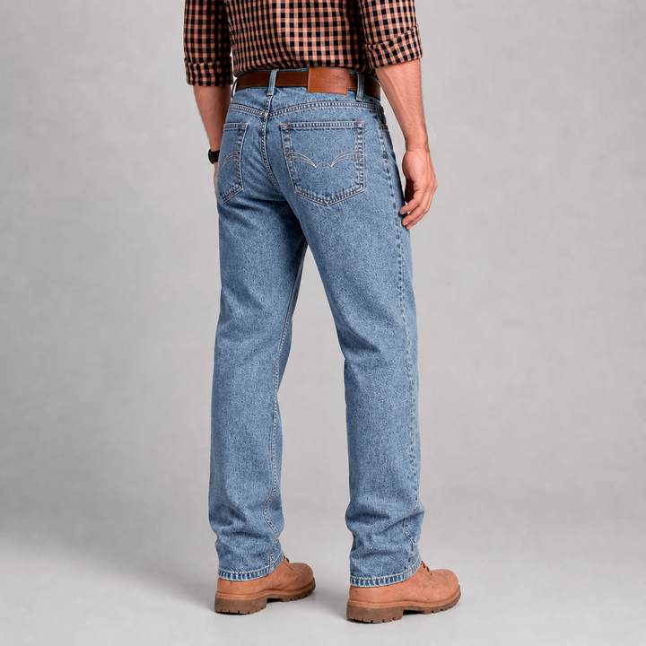 Pantalón Vaquero de Mezclilla Rígida Para Hombre John Silver