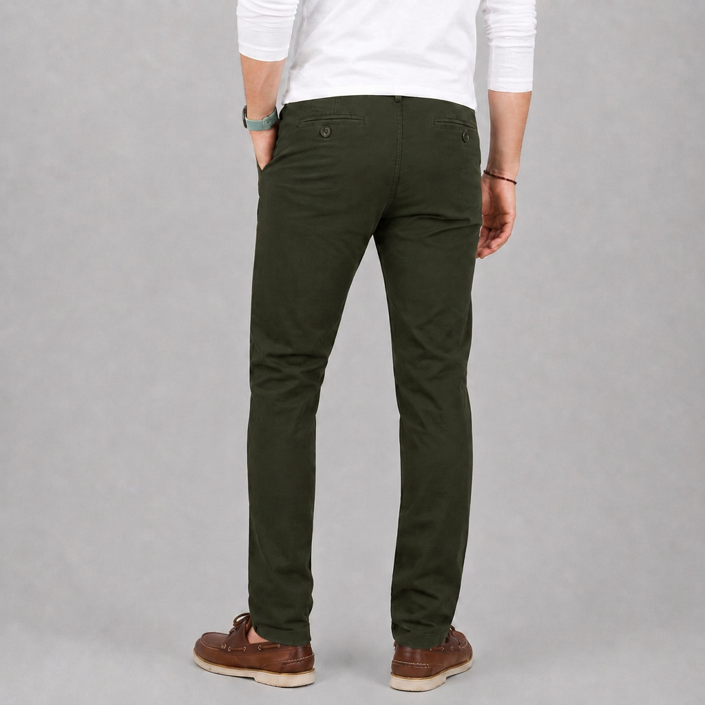 Pantalón Slim Fit de Gabardina Stretch John Silver