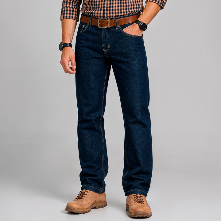 Pantalón Vaquero de Mezclilla Rígida Para Hombre John Silver