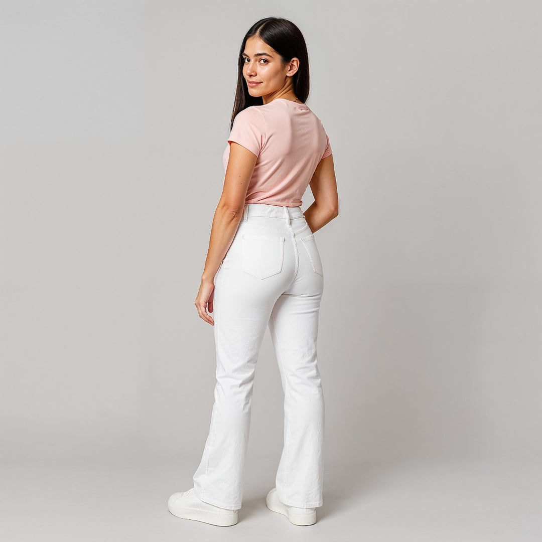 Pantalón Semi Acampanado Mezclilla Stretch Dama John Silver