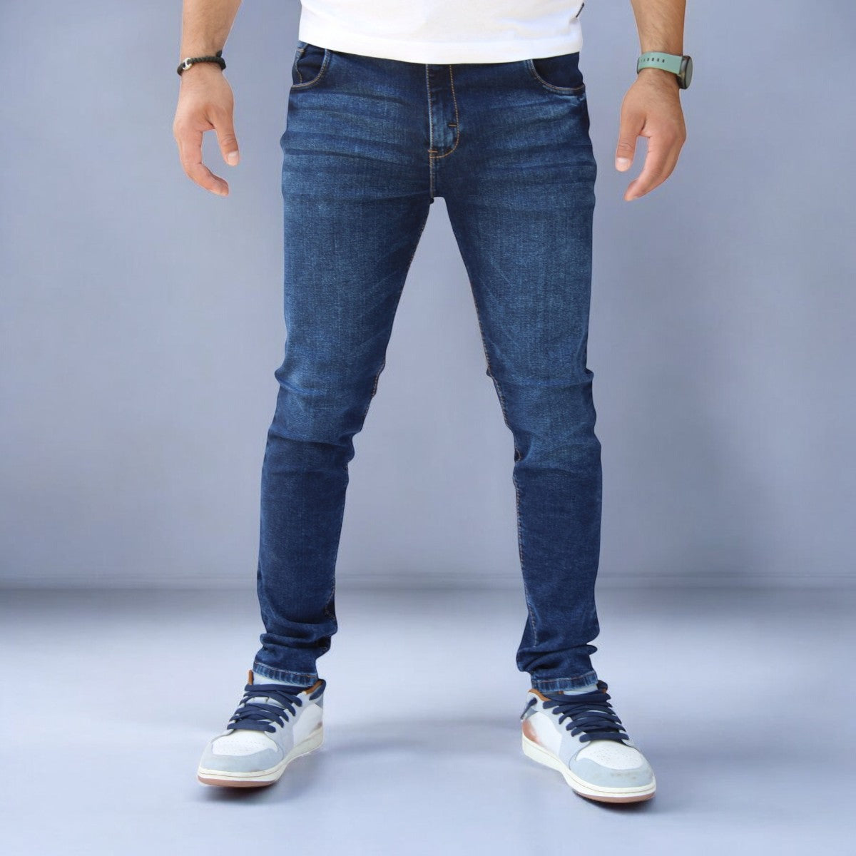 Pantalón Skinny de Mezclilla Stretch Para Hombre John Silver