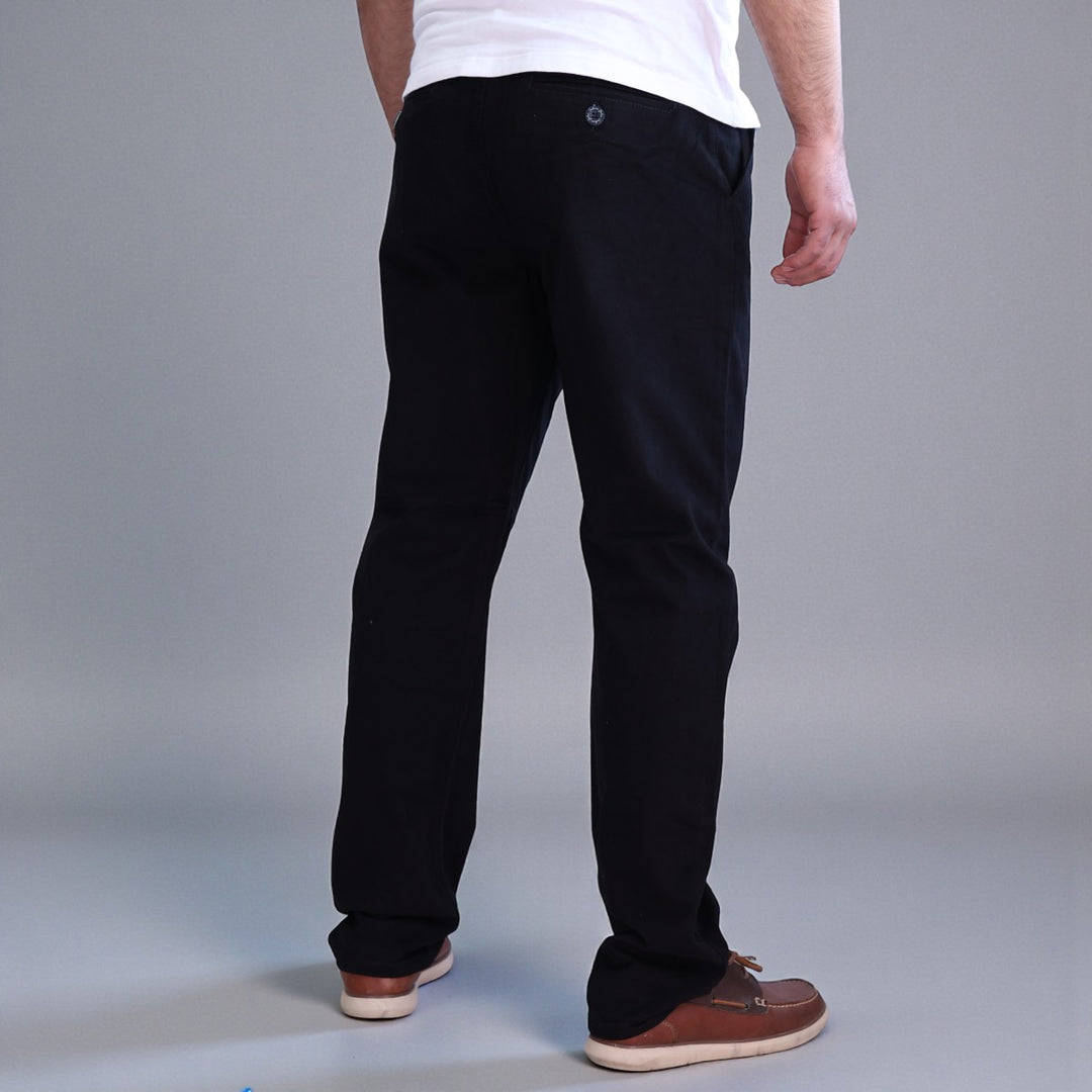 Pantalón Recto Relajado de Gabardina Rigida John Silver