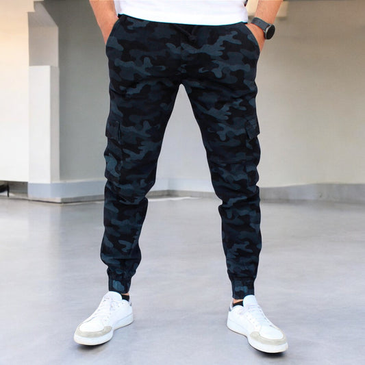 Pantalón Jogger Cargo Camuflaje de Gabardina Stretch John Silver