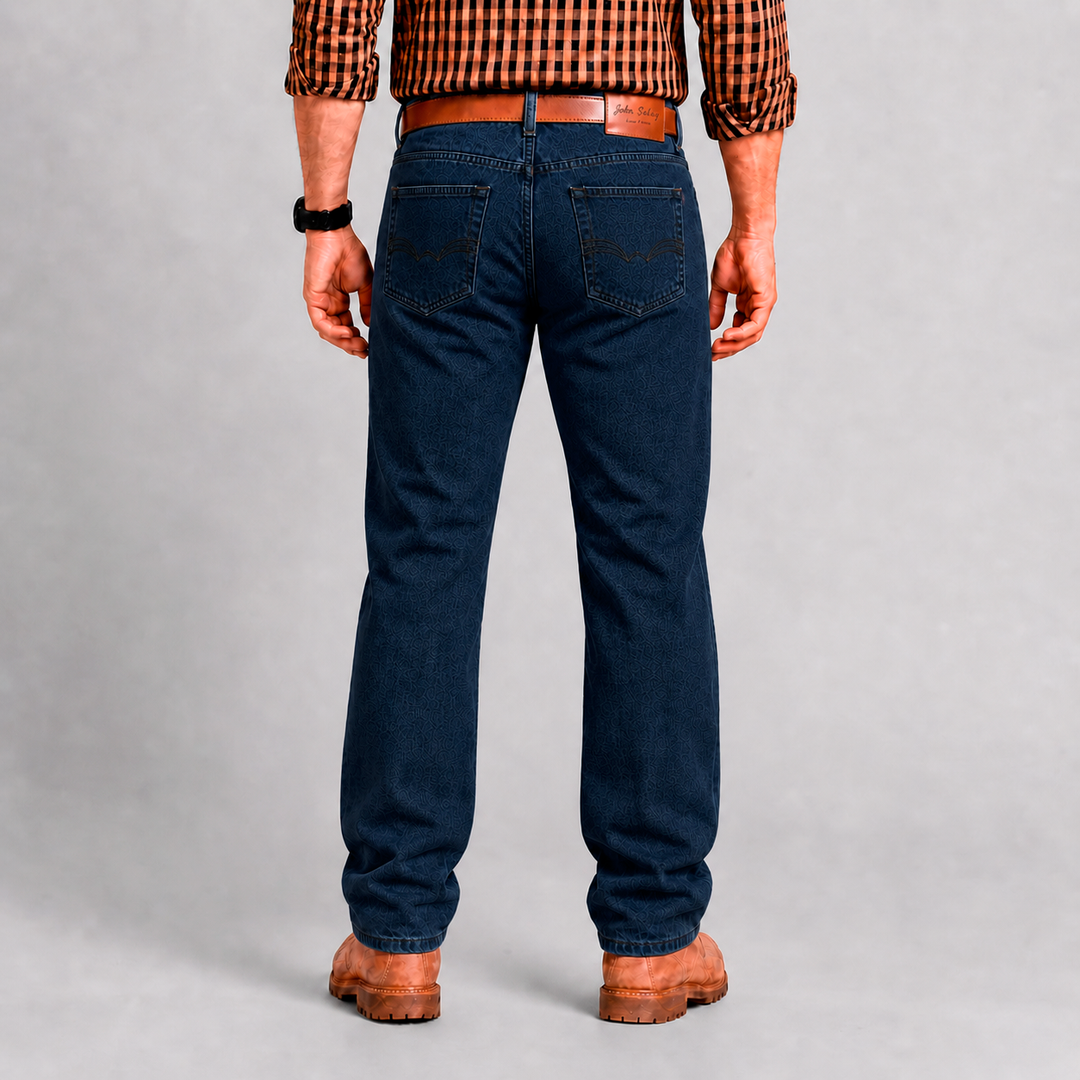 Pantalón Vaquero de Mezclilla Rígida Para Hombre John Silver