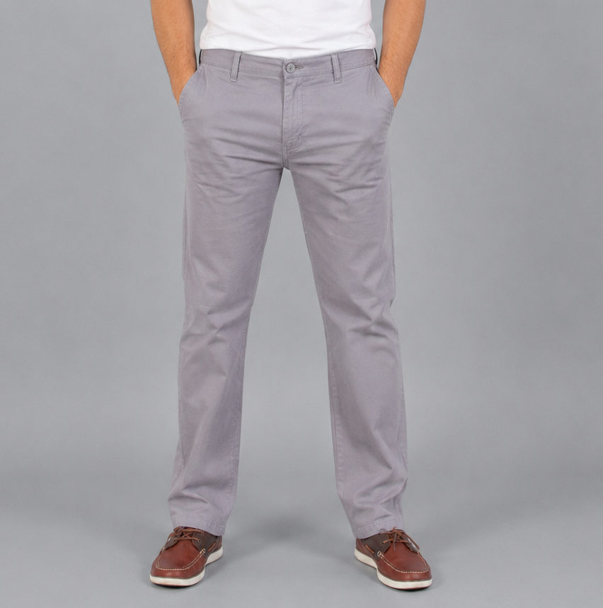 Pantalón Recto de Gabardina Stretch John Silver