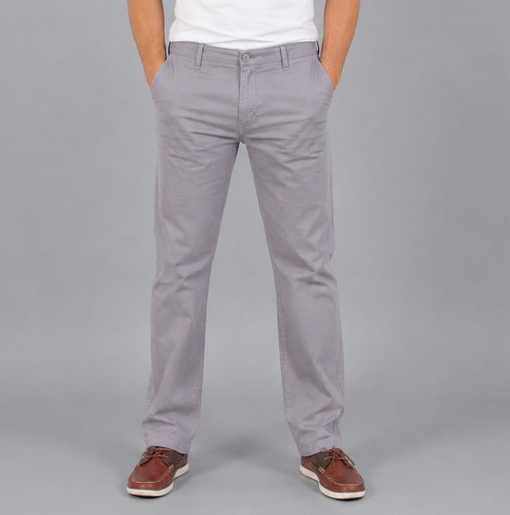 Pantalón Recto de Gabardina Stretch John Silver