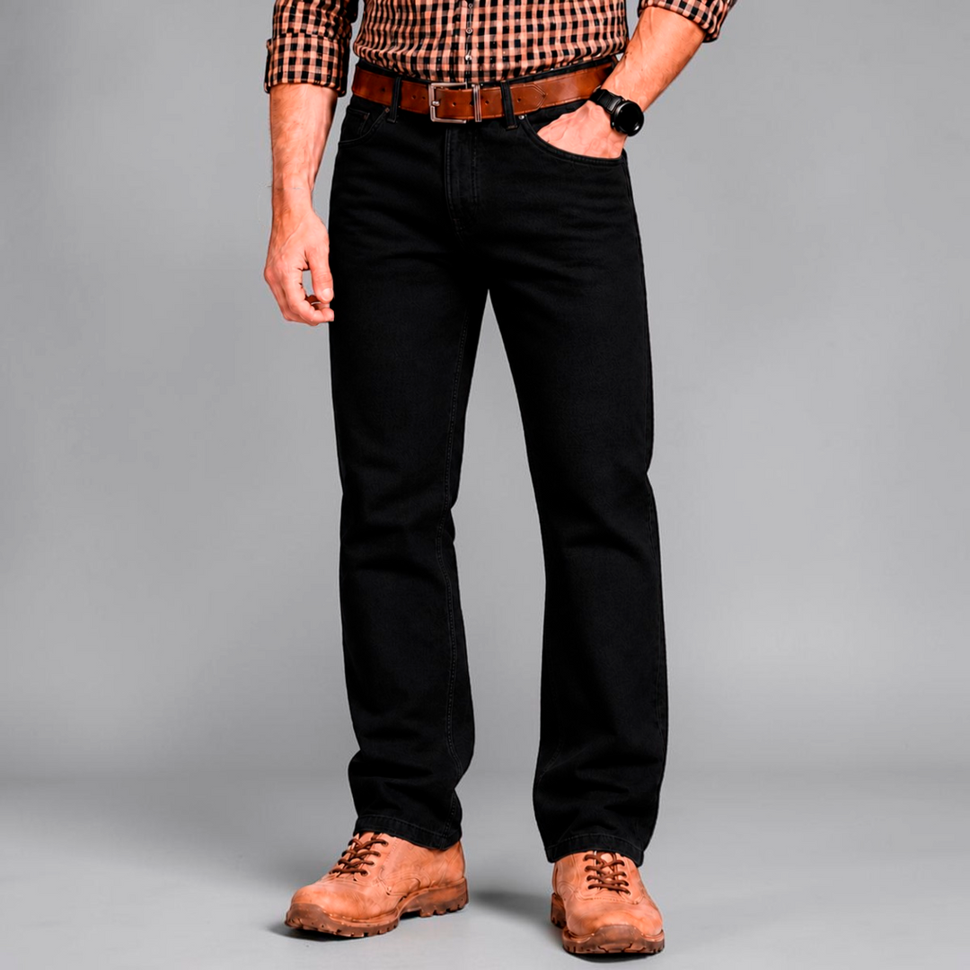 Pantalón Vaquero de Mezclilla Rígida Para Hombre John Silver
