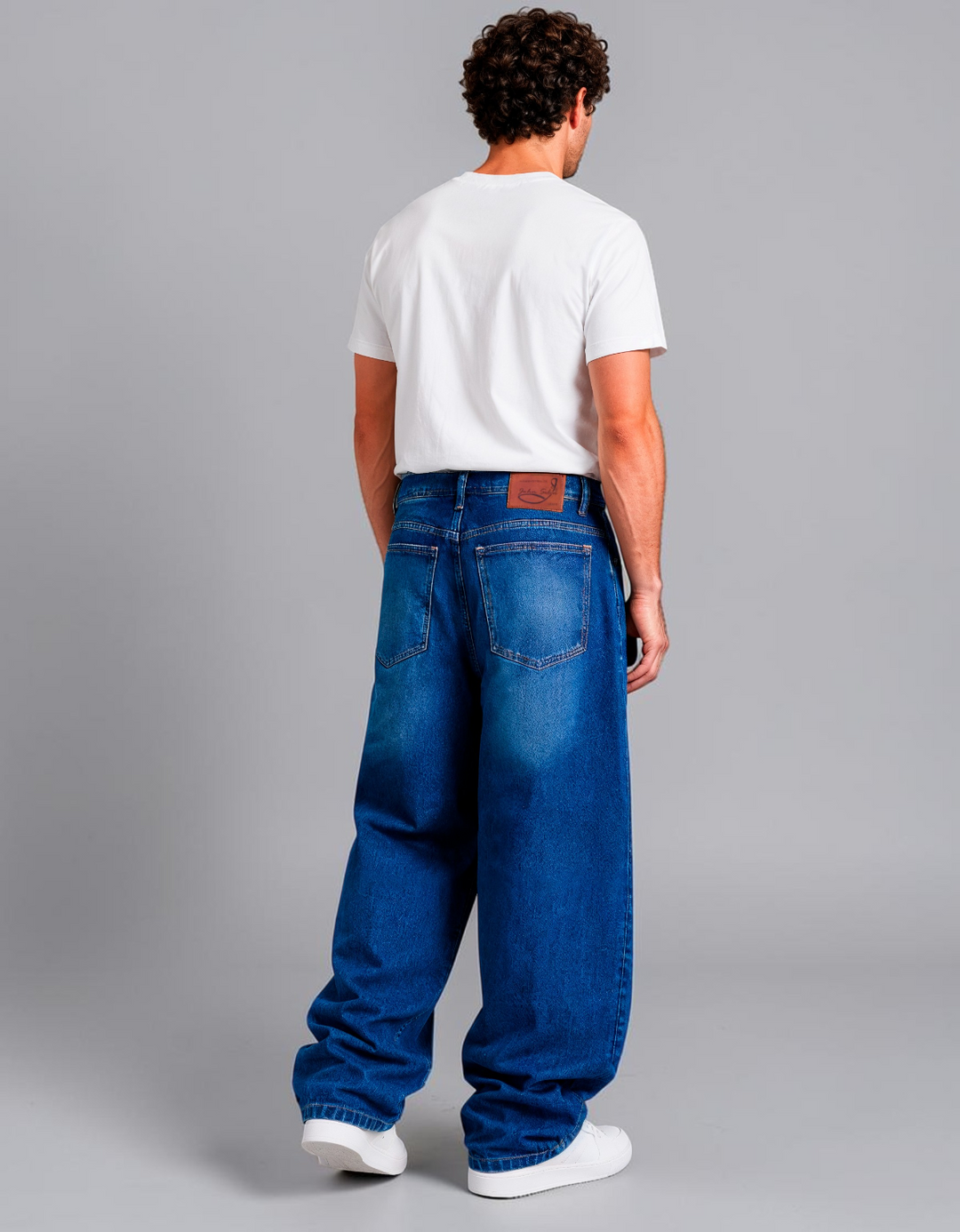 Pantalón Super Baggy de Mezclilla Rígida John Silver