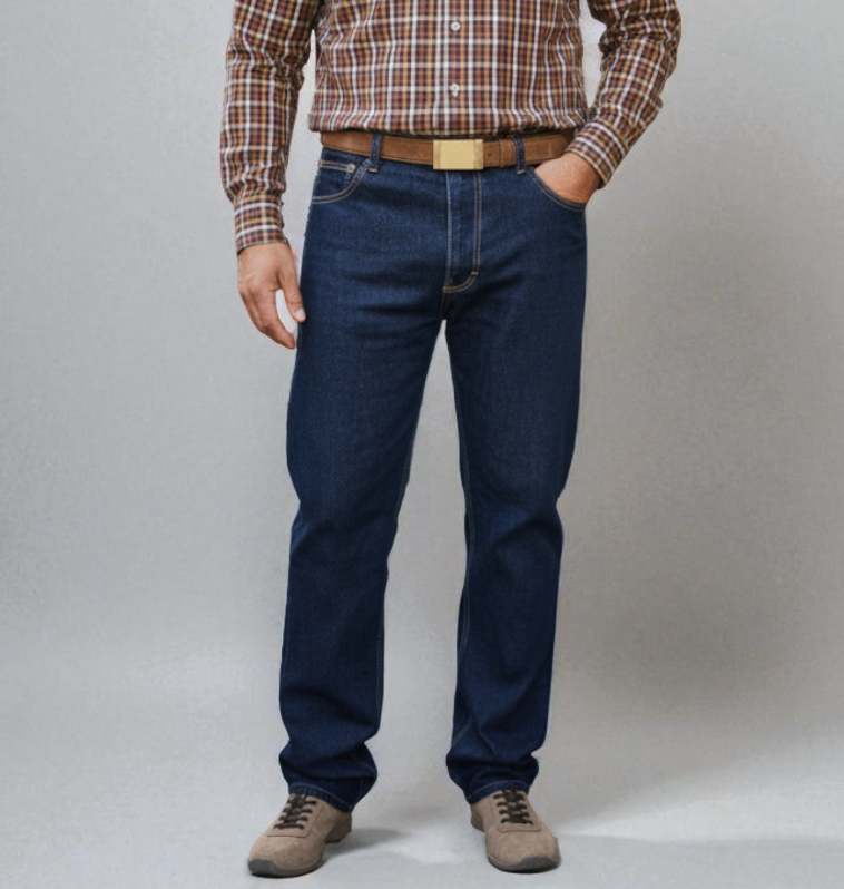 Pantalón Vaquero de Mezclilla Rígida tallas extra Para Hombre John Silver